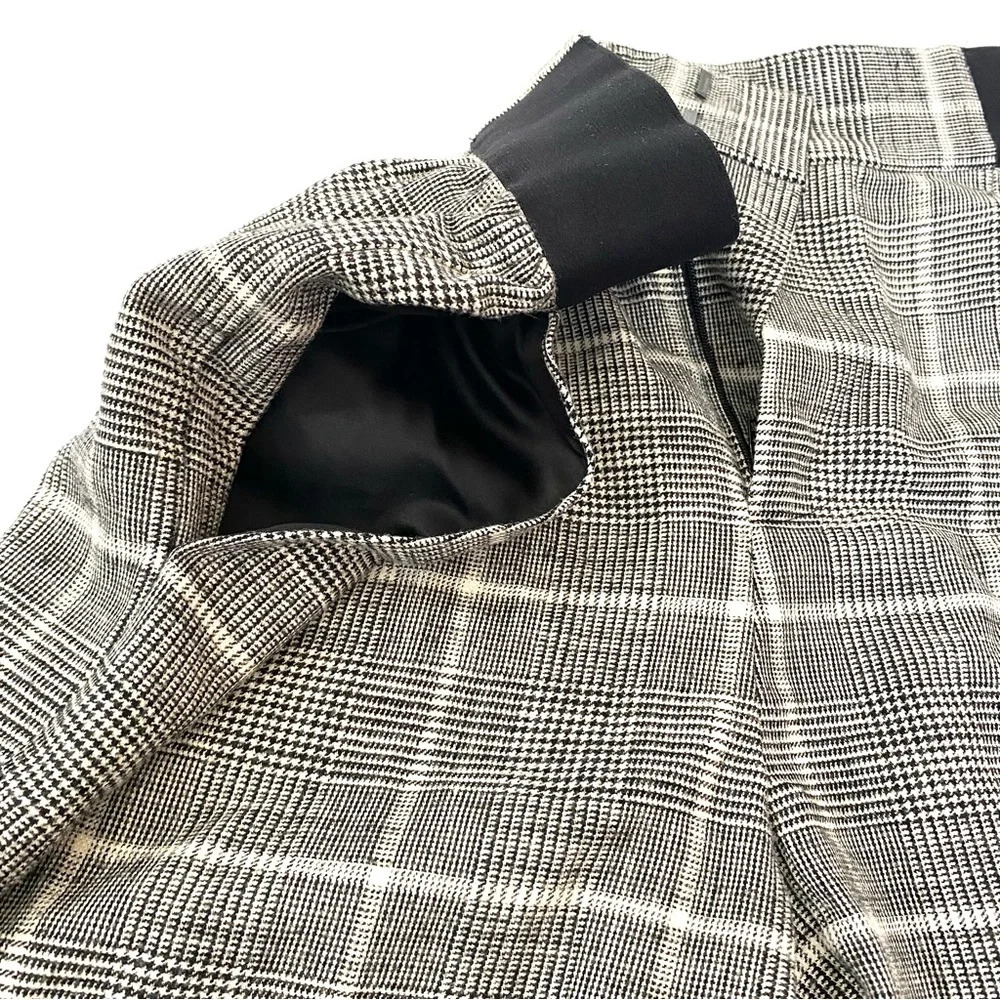 Alice + Olivia Women’s Gray Plaid Stretch Toggle Joggers, size 8, Pockets, EUC - Picture 8 of 8